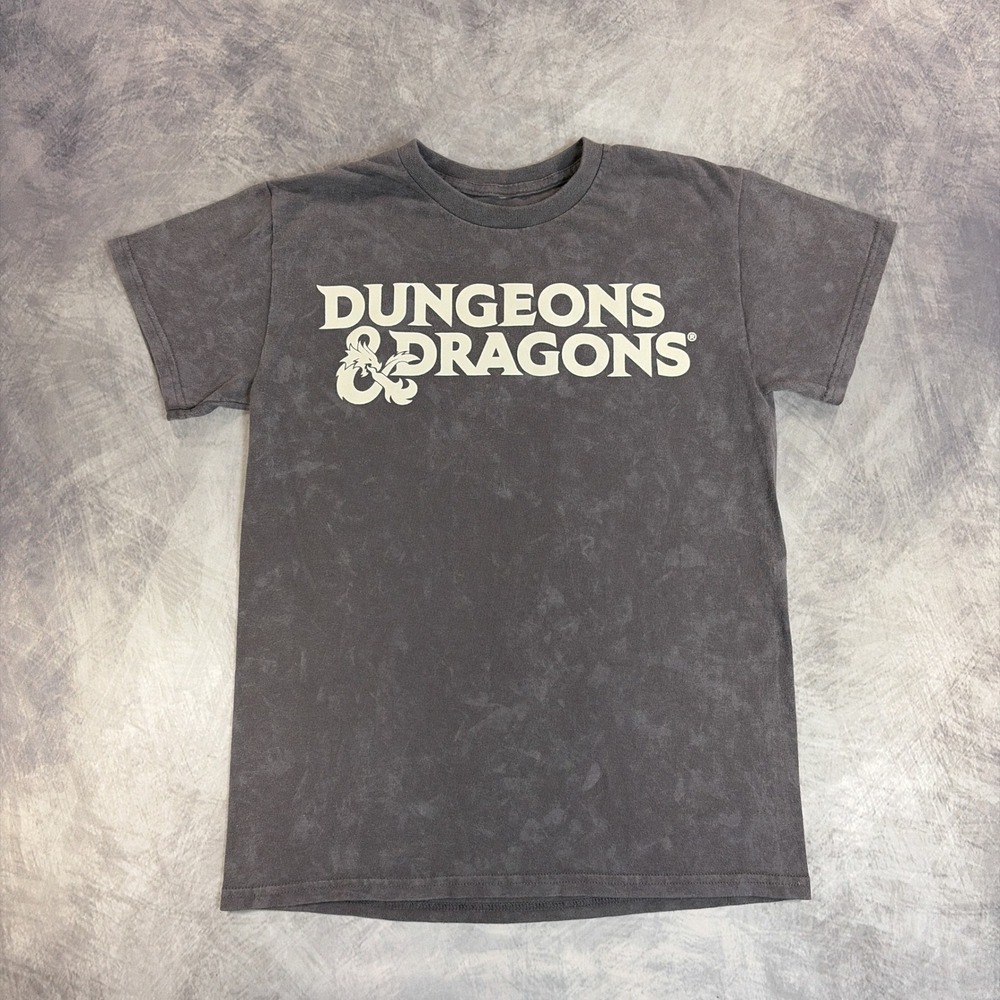 Dungeons & Dragons T-Shirt Mens Small Gray Acid Wash Demilich Skull Graphic Tee